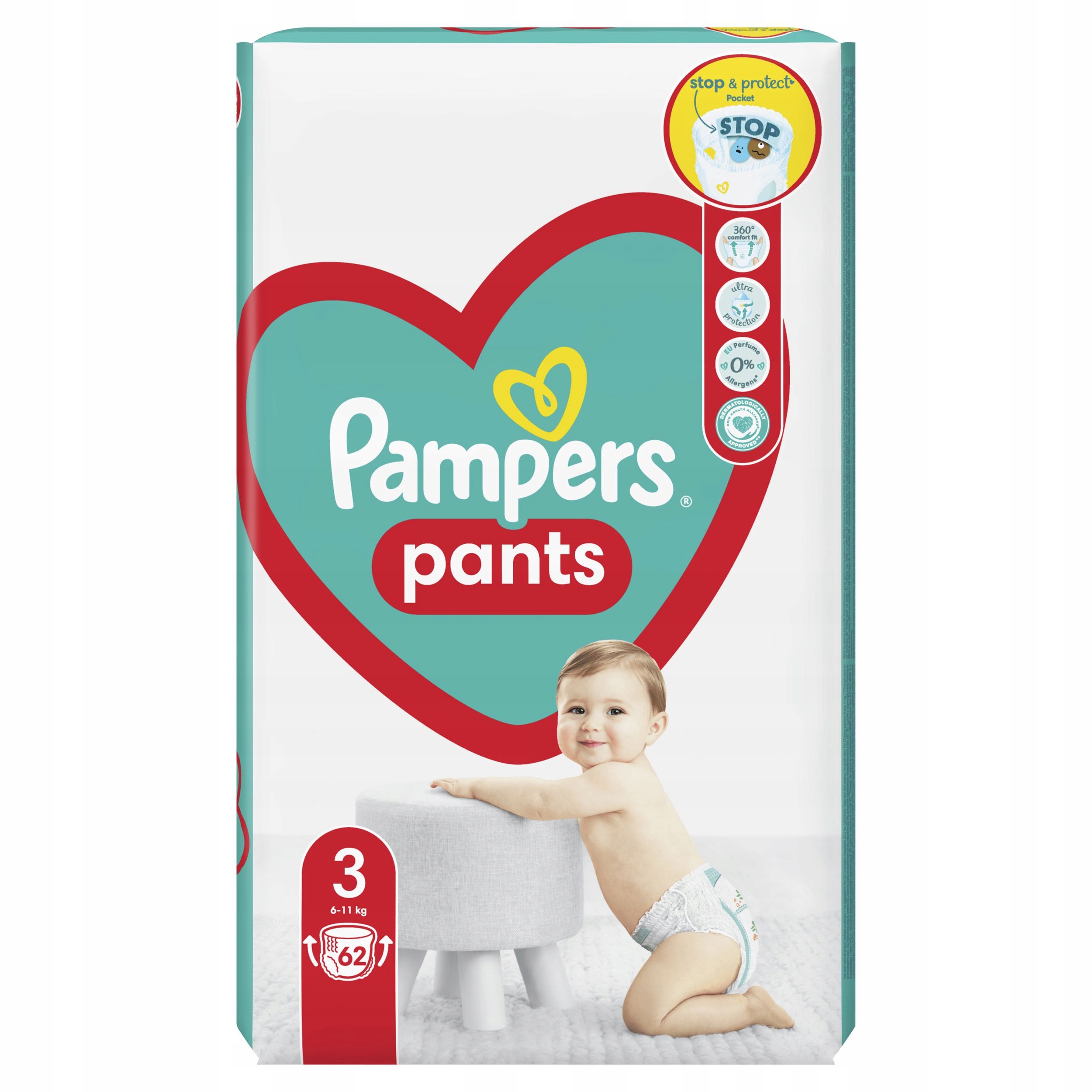 pampers active baby 4 58 sztuk