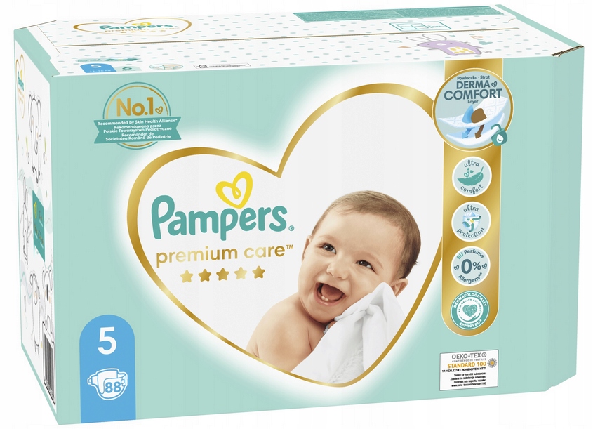 pampers w doniczce z kwiatkiem