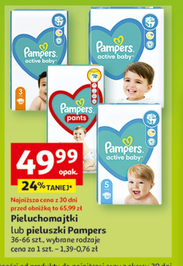 pieluchy pampers activ baby premium