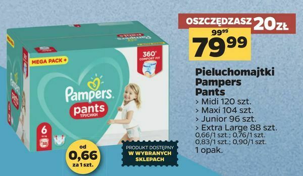 pieluchomajtki pampers rossman