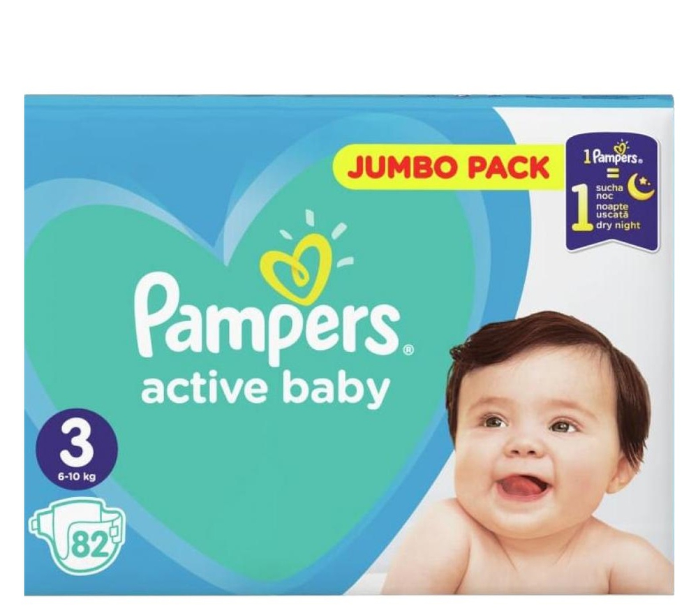 pampers active baby-dry 3 208szt