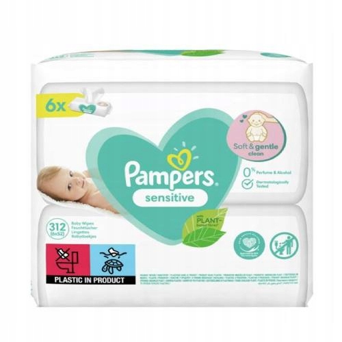 chusteczki pampers sensitive 6x56szt