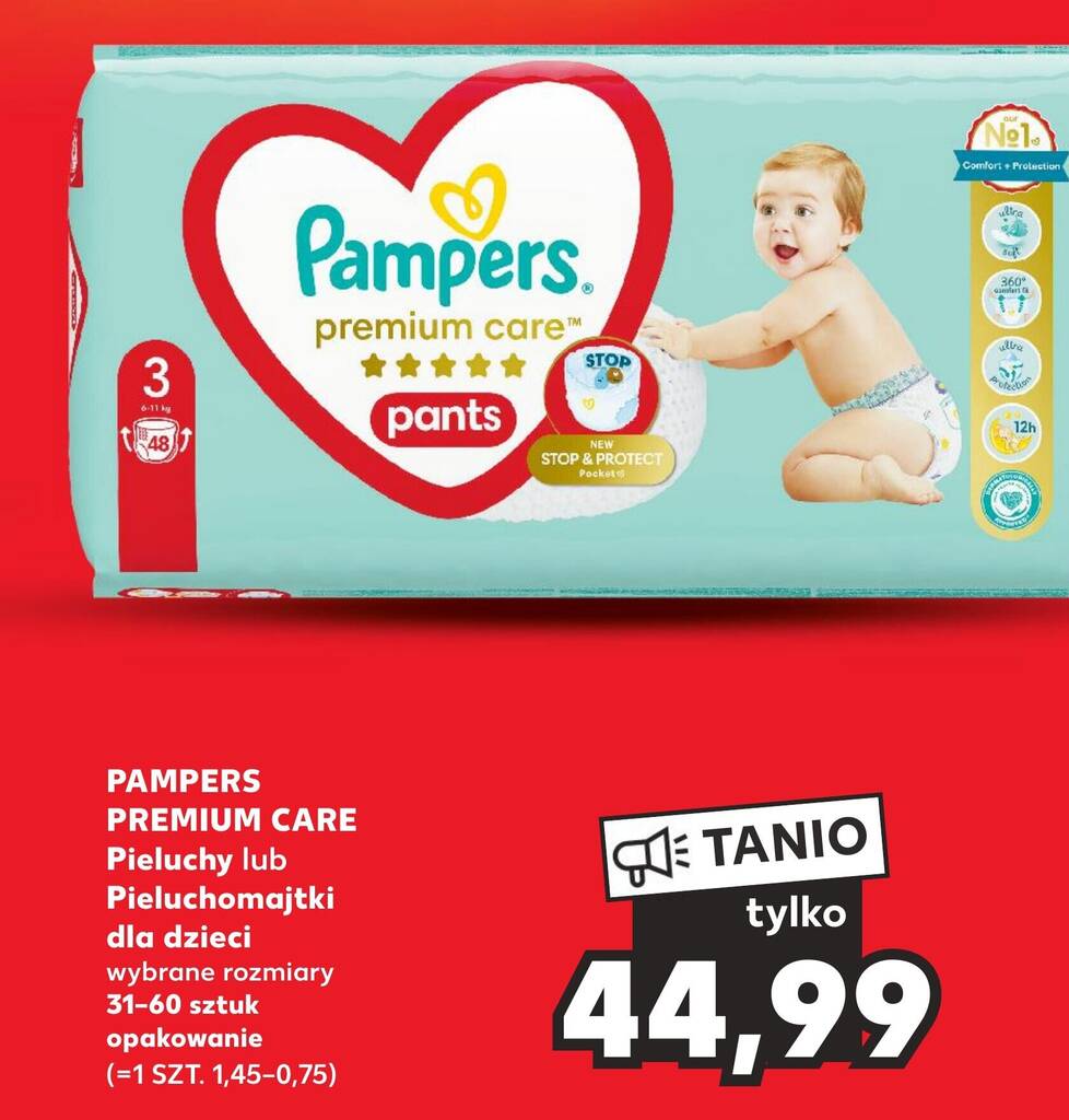 pampers pants z niebieskim paskiwm