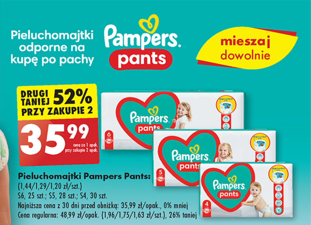 pieluchomajtki pampers premiumcare4