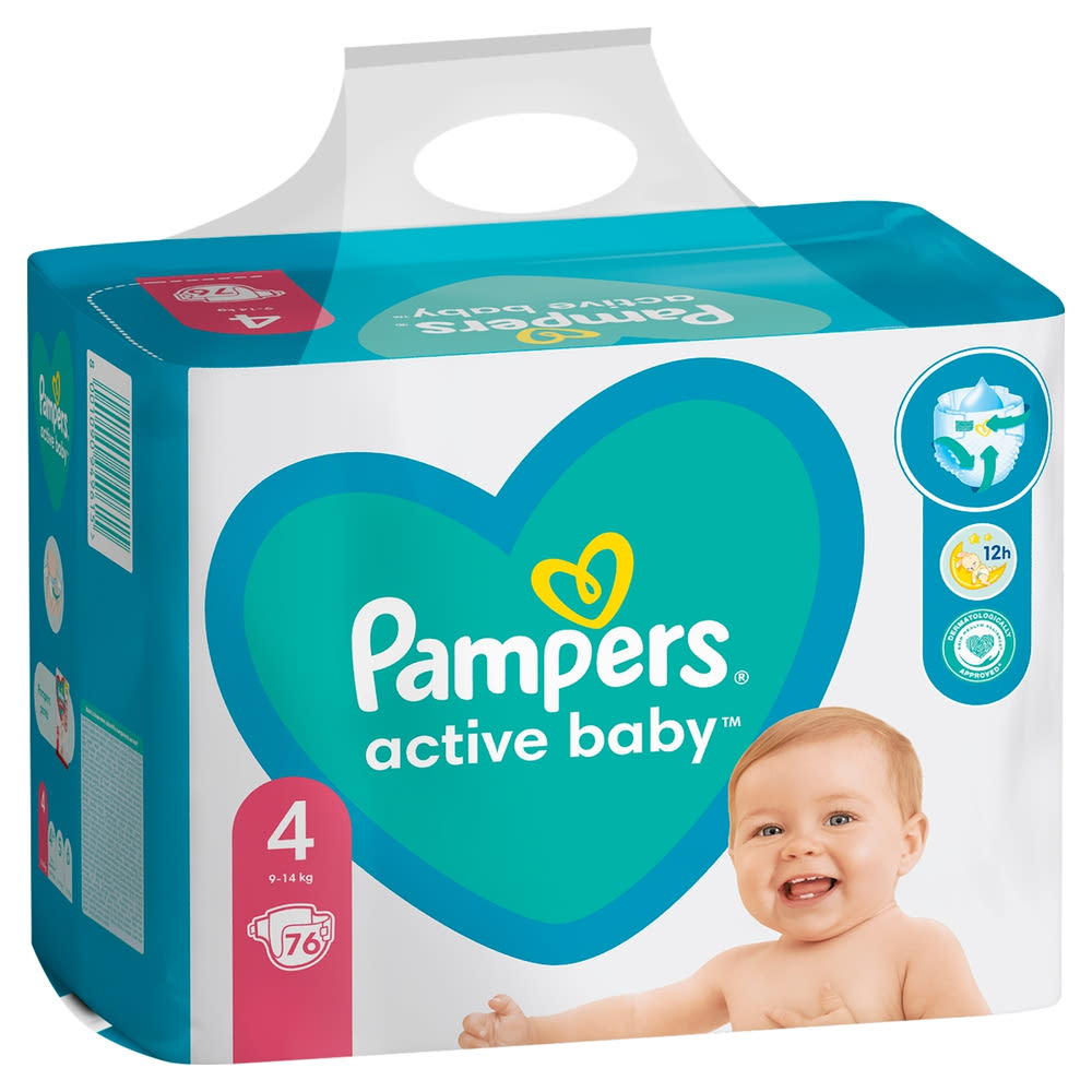 pampers 4 active baby mega pack