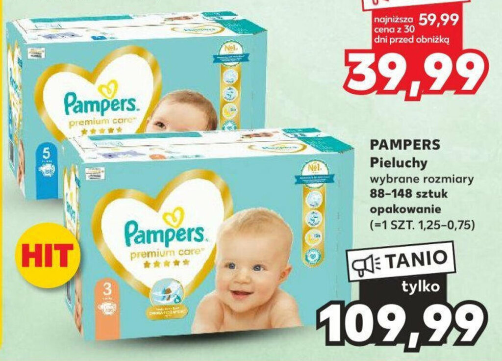 ile kanalikow ma pampers premium care