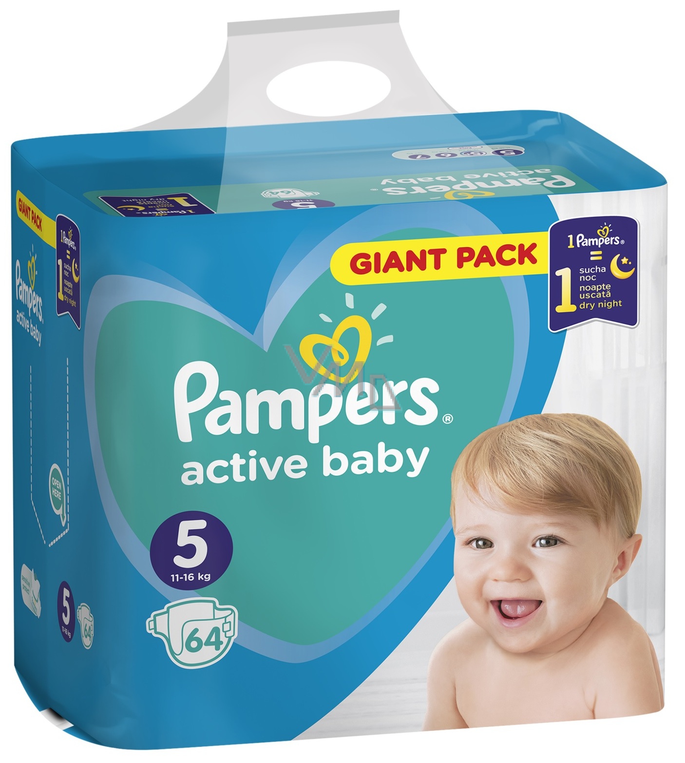 pieluchy pampers active baby-dry 4+ maxi+