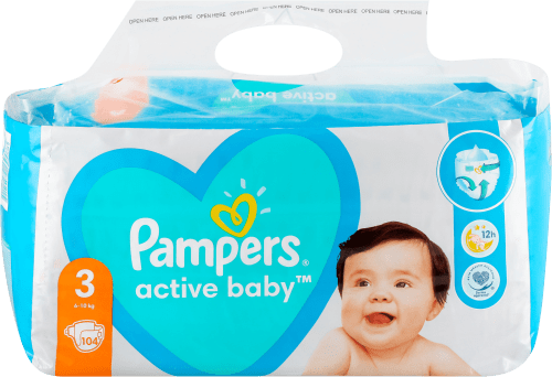 pampers active baby-dry pieluchy jednorazowe rozmiar 3 midi 208 szt