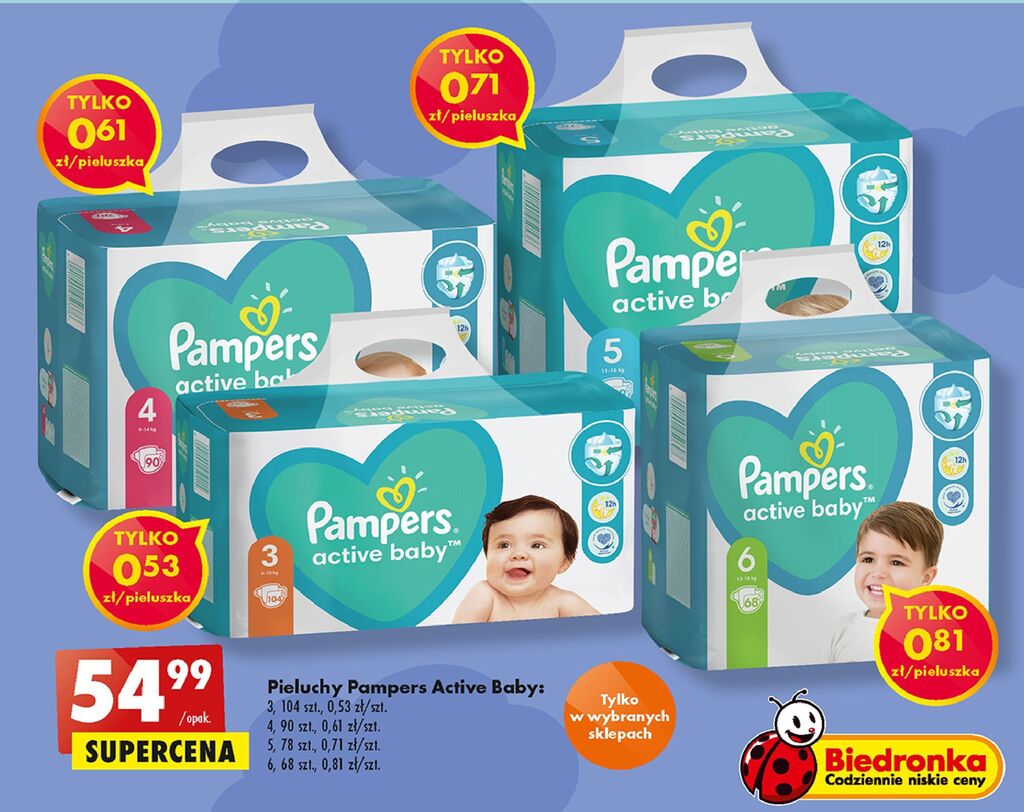 auchan chusteczki pampers sensitive