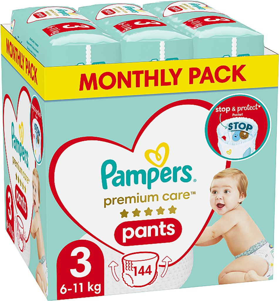 pieluchomajtki pampers 3 naklejka z tylu