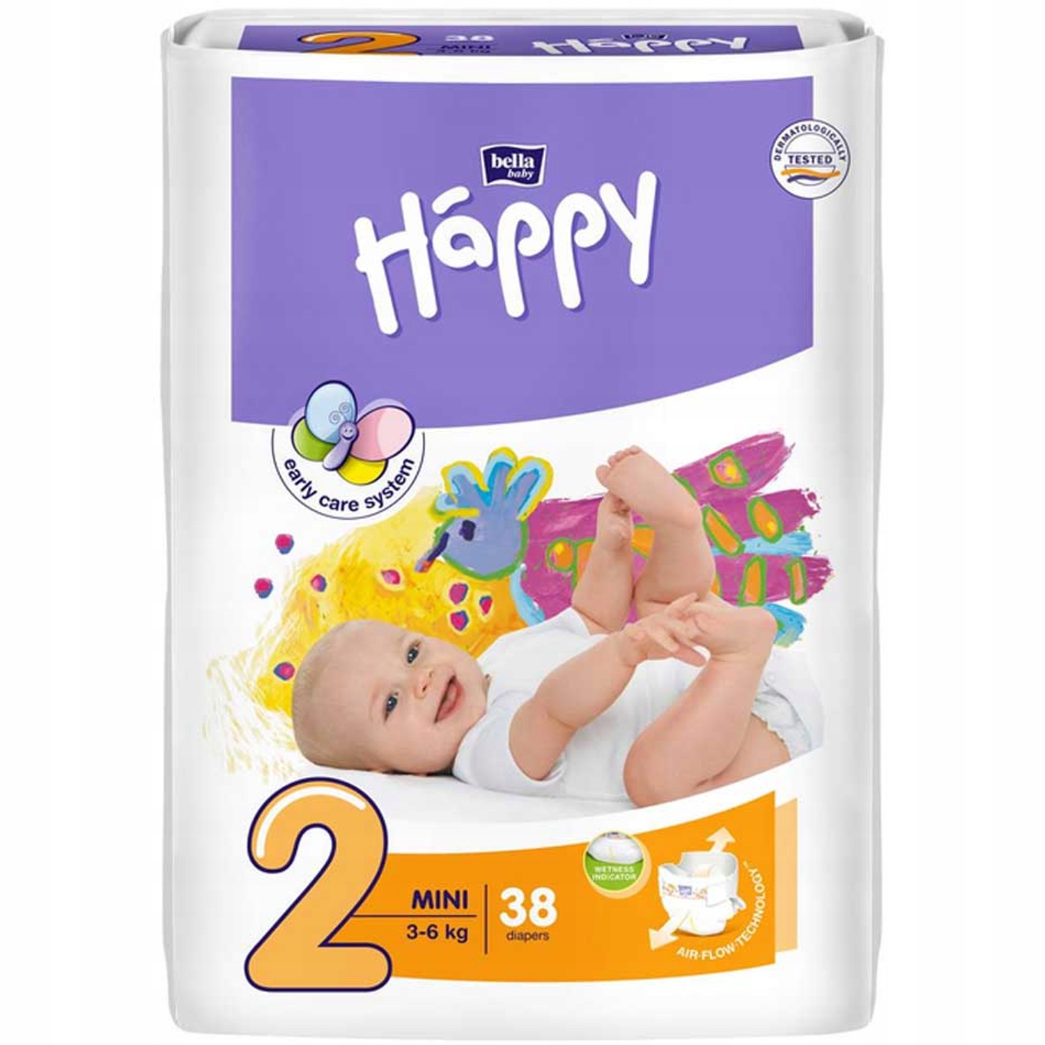 pampers newbaby-dry pieluchy rozmiar 2 mini 3-6kg 66 sztuk