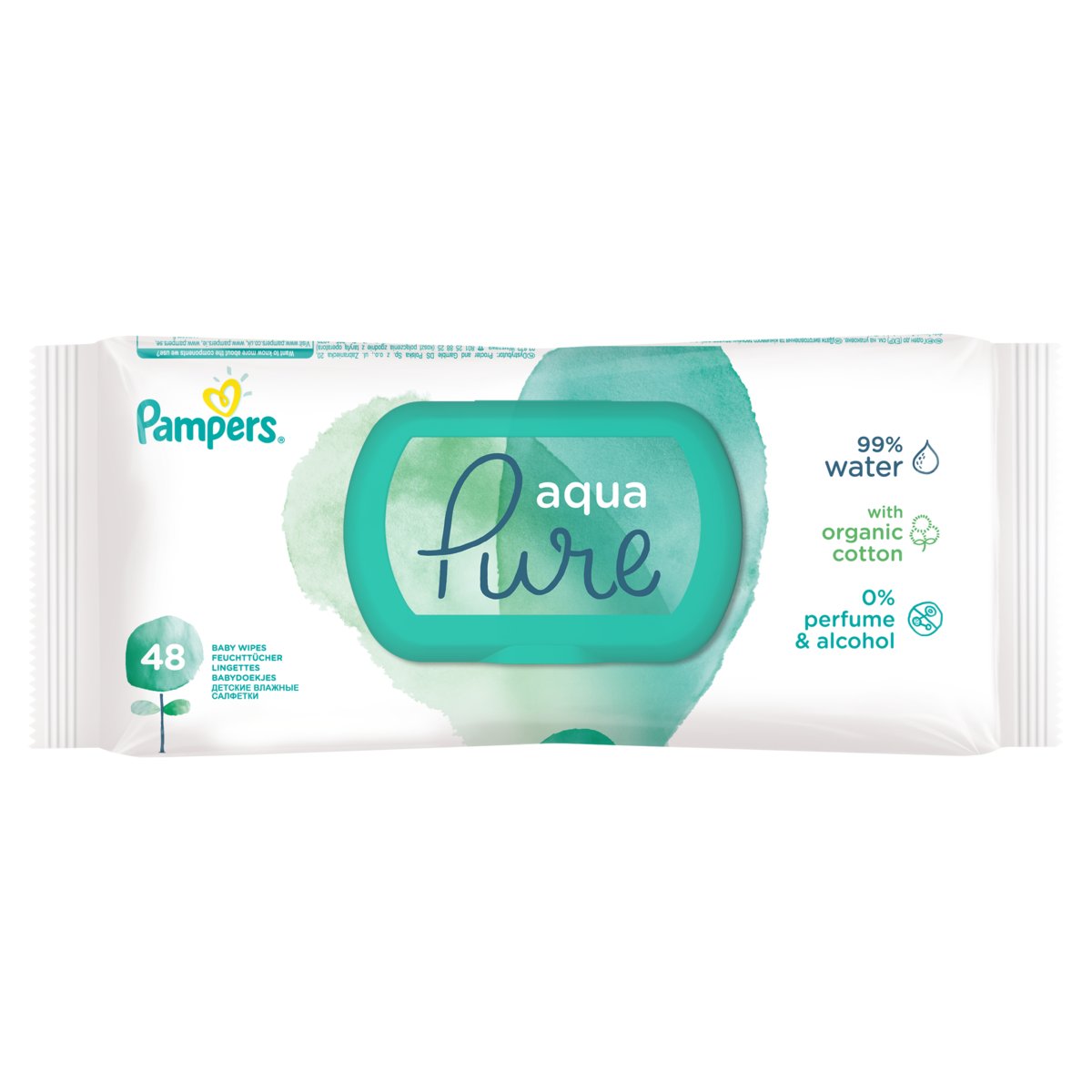 pampers aqua pure chusteczki nawilżające 14x