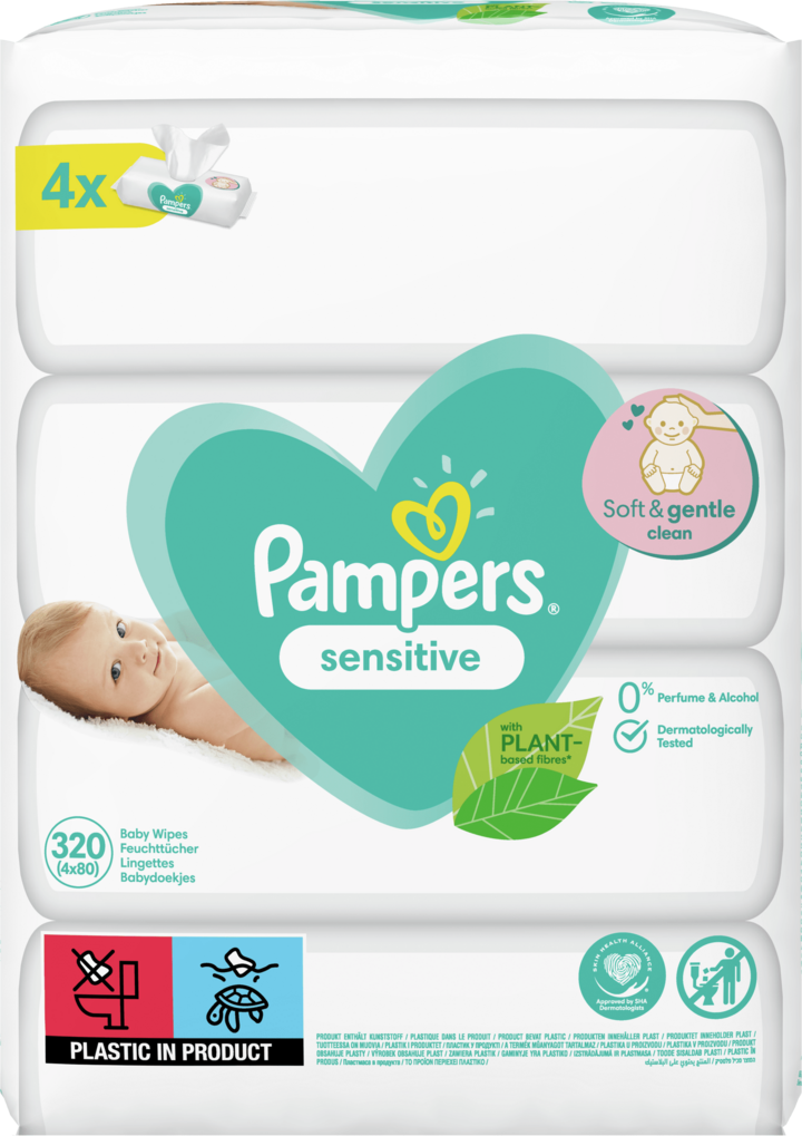 pampers sensitive chusteczki nawilżane 12x56 sztuk