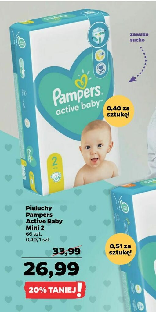 196 pieluszek rozmiar 4 pampers