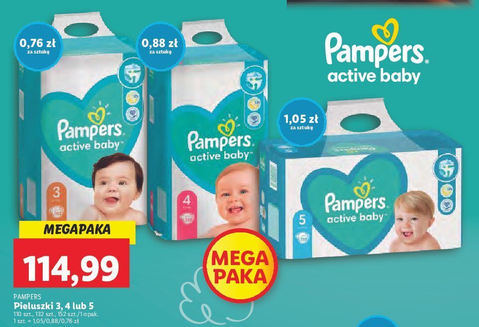 pamper active baby 5 42 szt