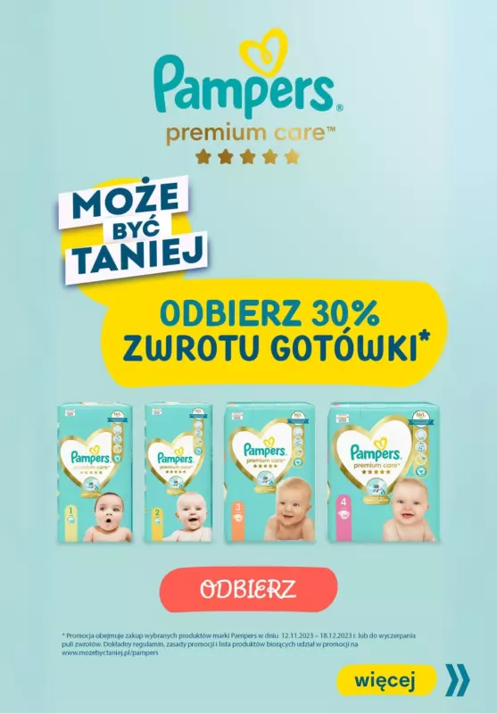 rozmiary pieluchomajtek pampers ceny