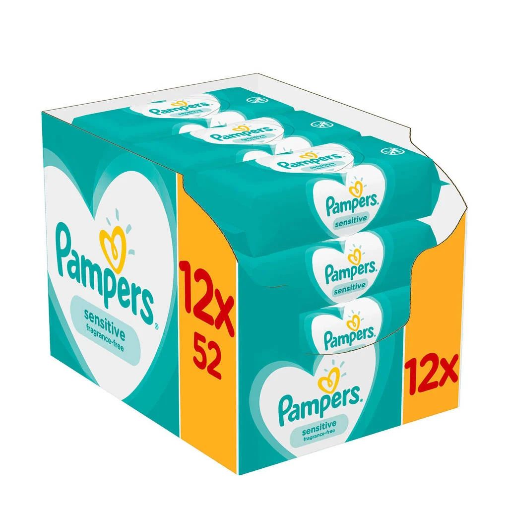 pampers sensitive 12x baby wipes