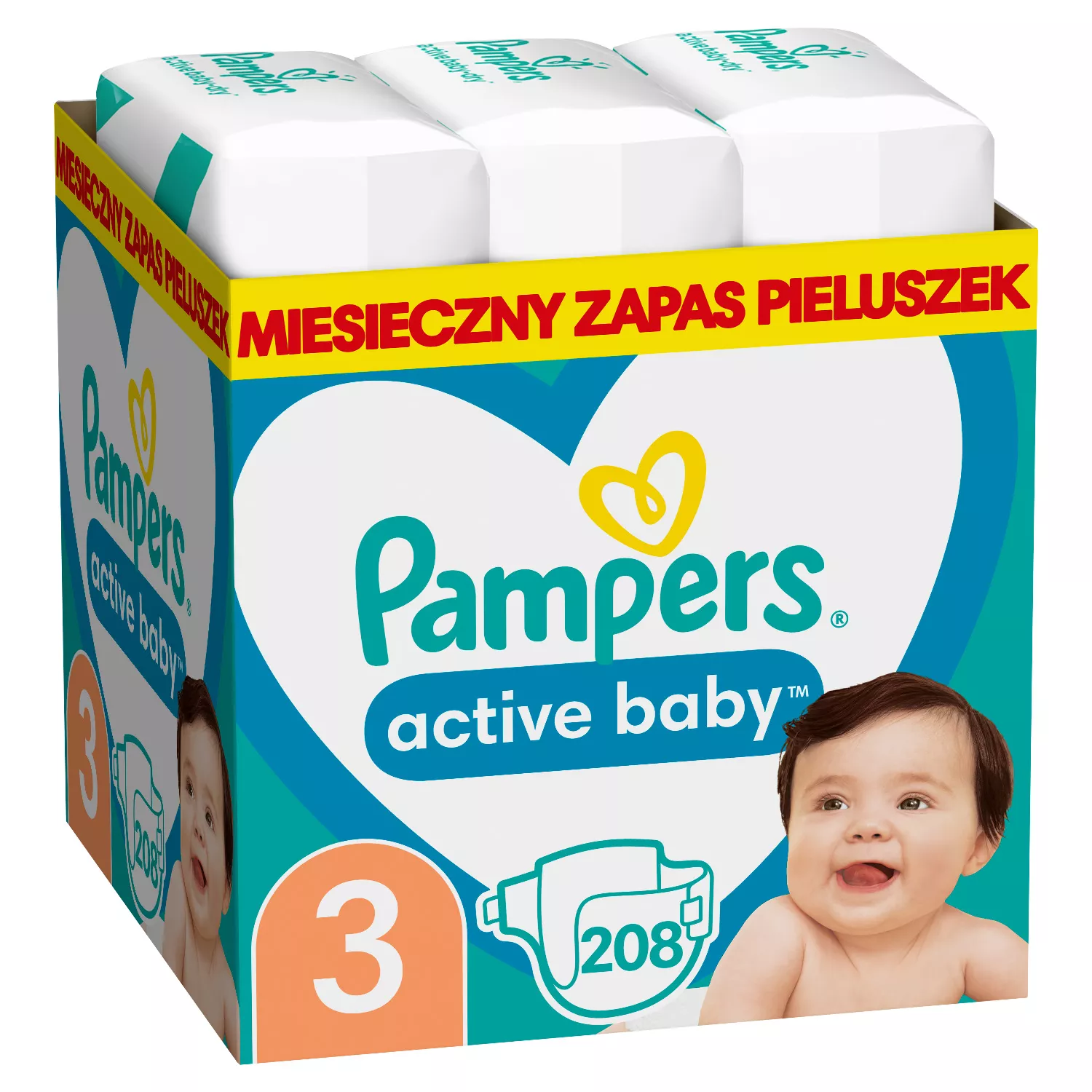 pampers size 3 monthly pack