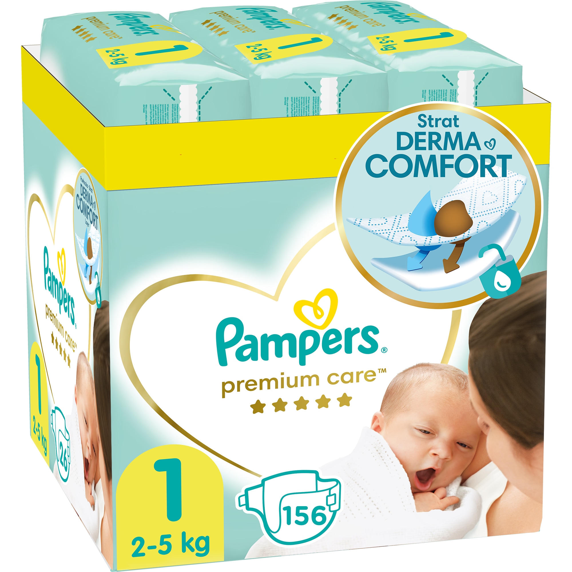 pampers pieluszki premium care rozmiar 1 88 sztuk 2-5 kg