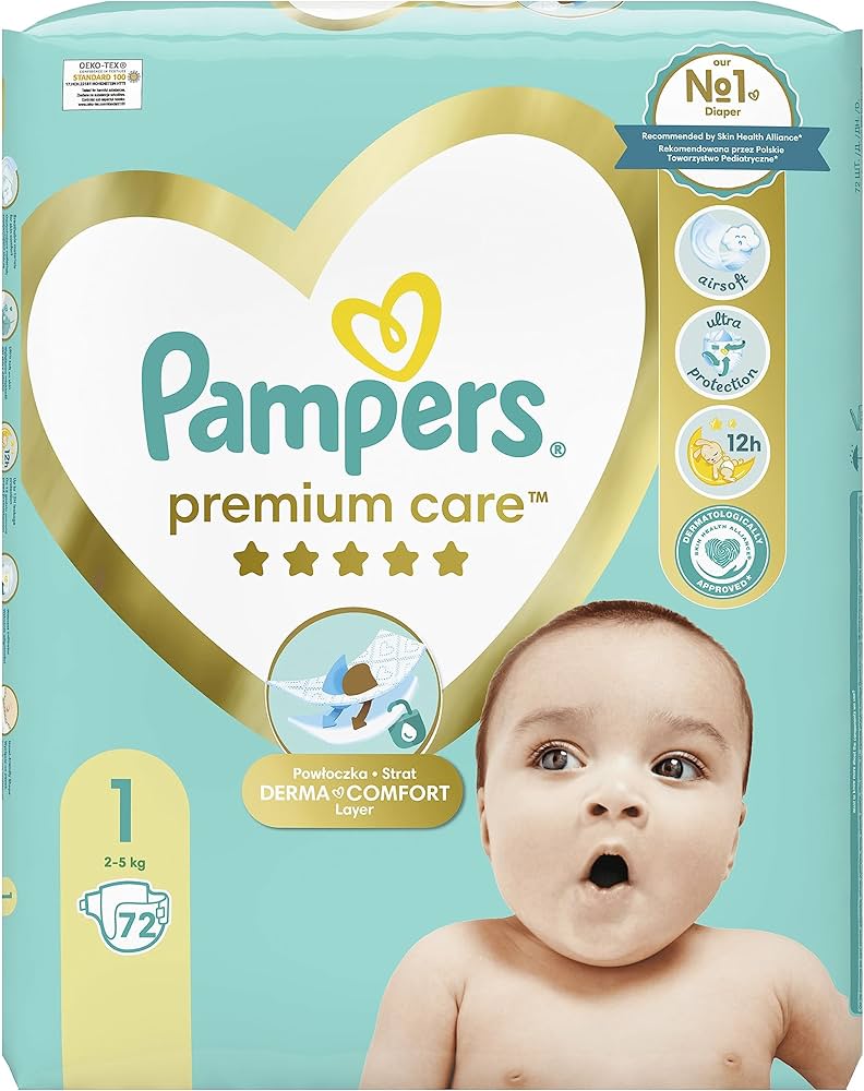 pampers premium care pieluchy rozmiar 1 newborn 2-5kg 22 sztuki