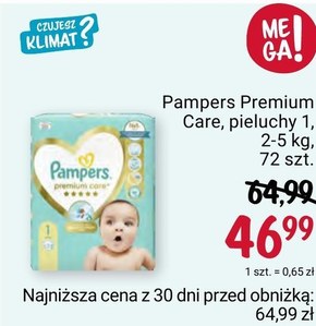 pieluchy pampers premium care 2 cena