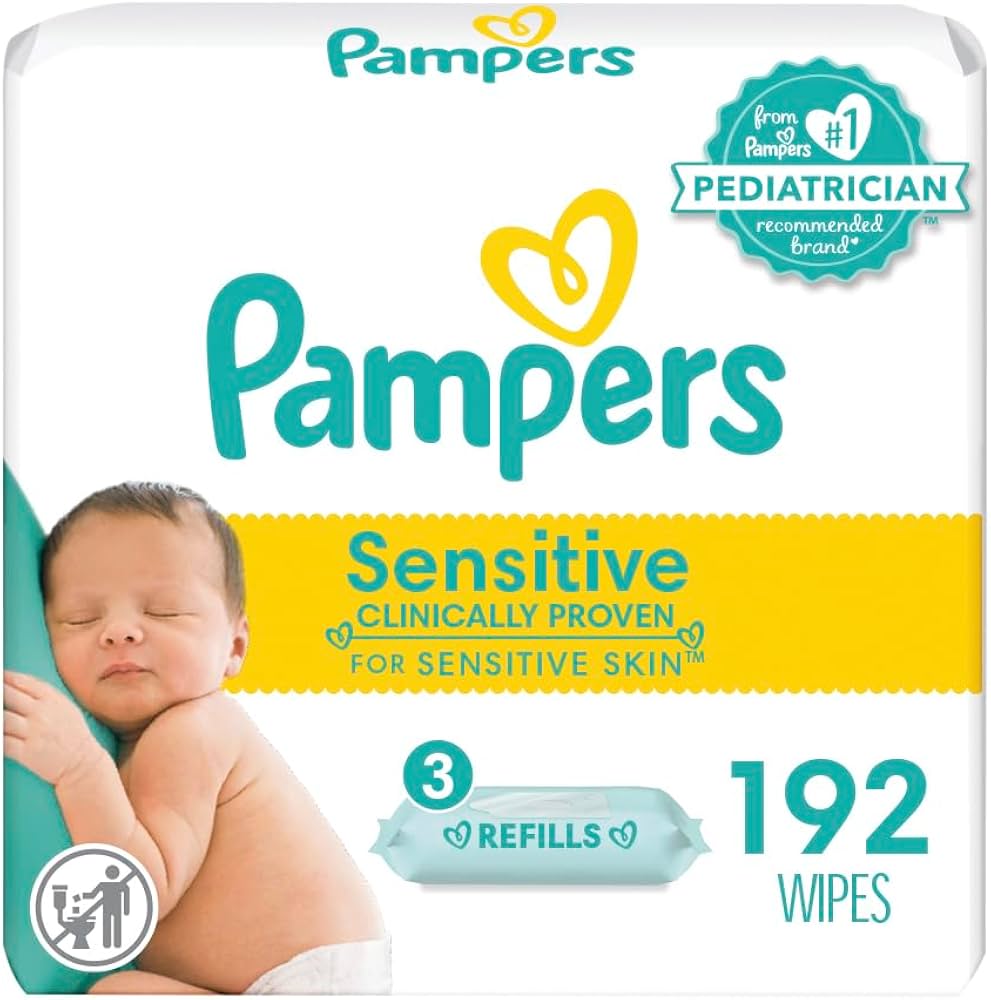 pampers sensitive chusteczki nawilżane 6x56szt allegro