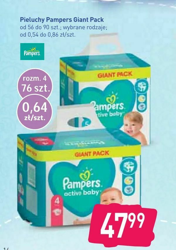 pampers premium care pieluchy rozmiar 4 maxi 8-14kg 168 sztuk